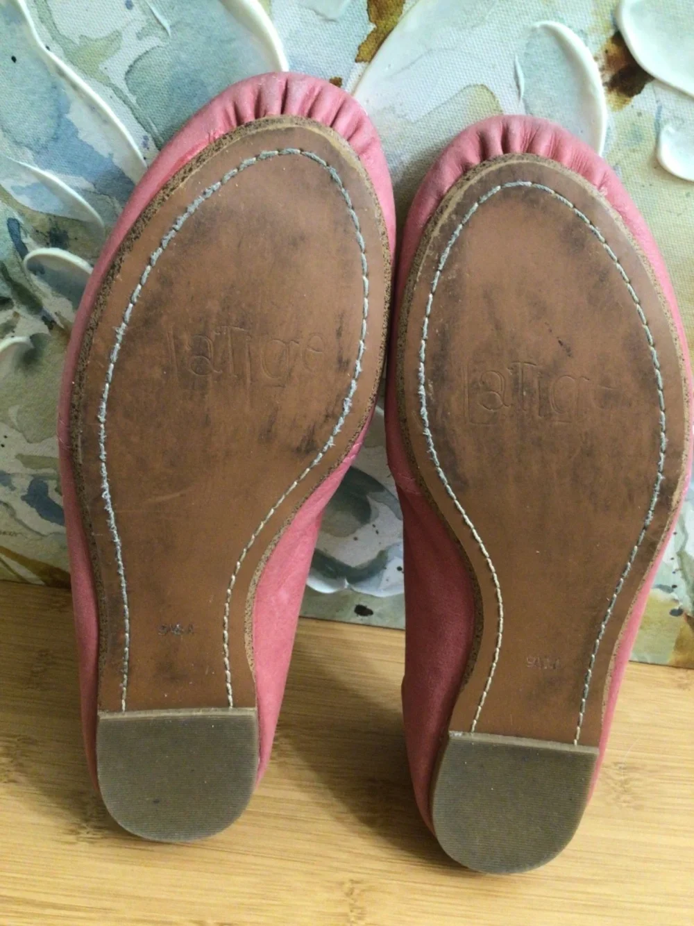 Latigo Leather Shoes Women's Leather Bettie Flats Ballet Size 9,5